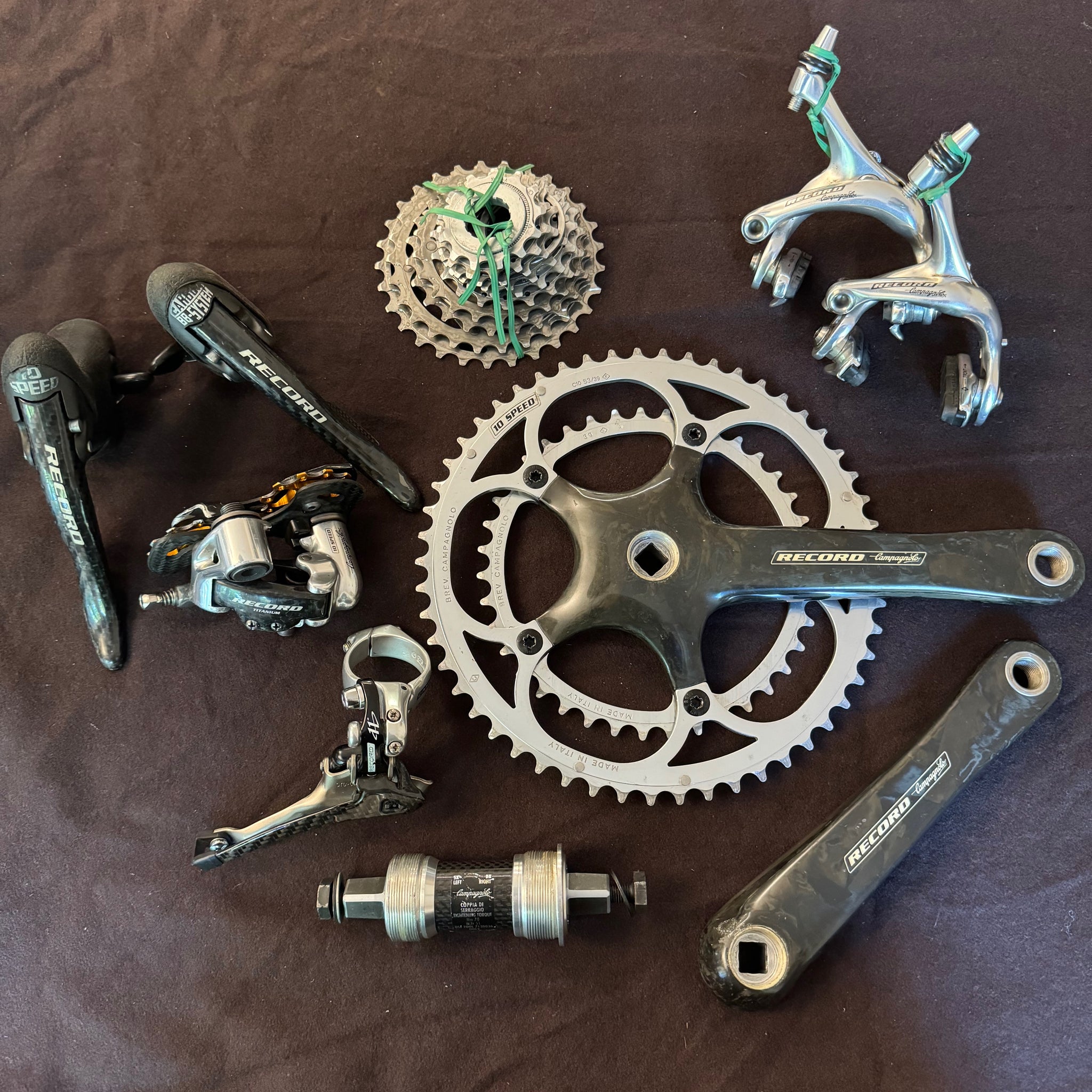 Campagnolo record titanium 10 speed groupset fashion